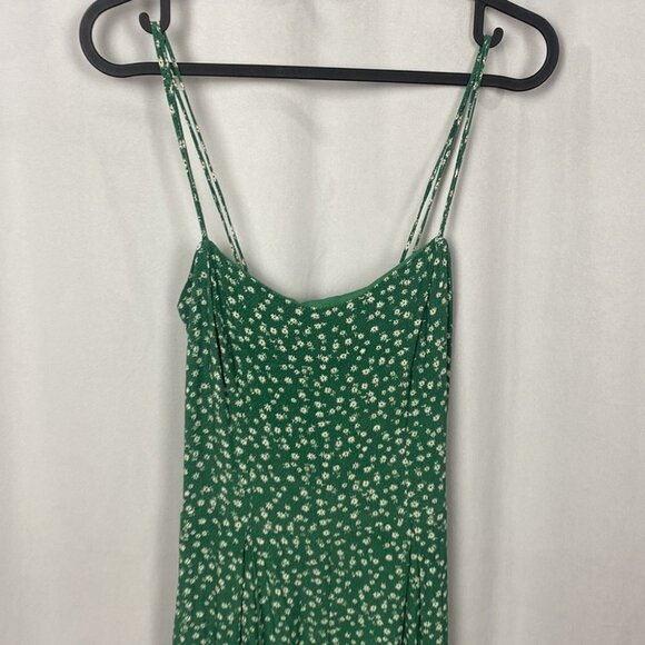 OAK + FORT Green White Floral Daisy Jumpsuit Evergreen Print - Size 0 - Picture 6 of 15